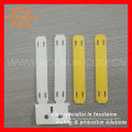 Yellow white permanent identification cable label